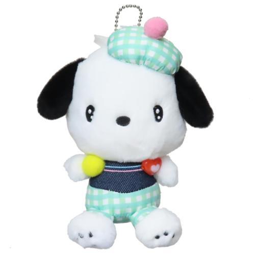 Sanrio Gingham Denim Plush Keychain (Assorted Characters Available)