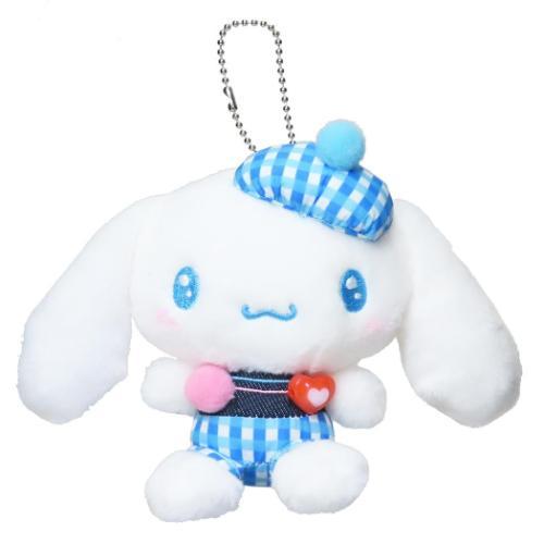 Sanrio Gingham Denim Plush Keychain (Assorted Characters Available)