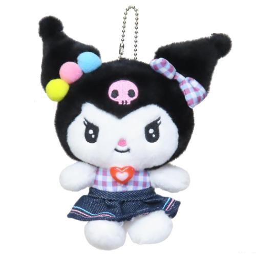 Sanrio Gingham Denim Plush Keychain (Assorted Characters Available)
