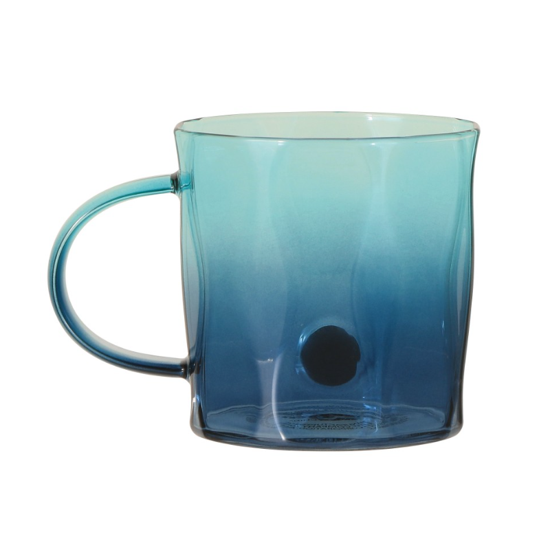 STARBUCKS Metal Dual Blue Gradation Heat-resistant Glass Mug
