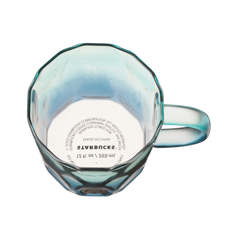 STARBUCKS Metal Dual Blue Gradation Heat-resistant Glass Mug