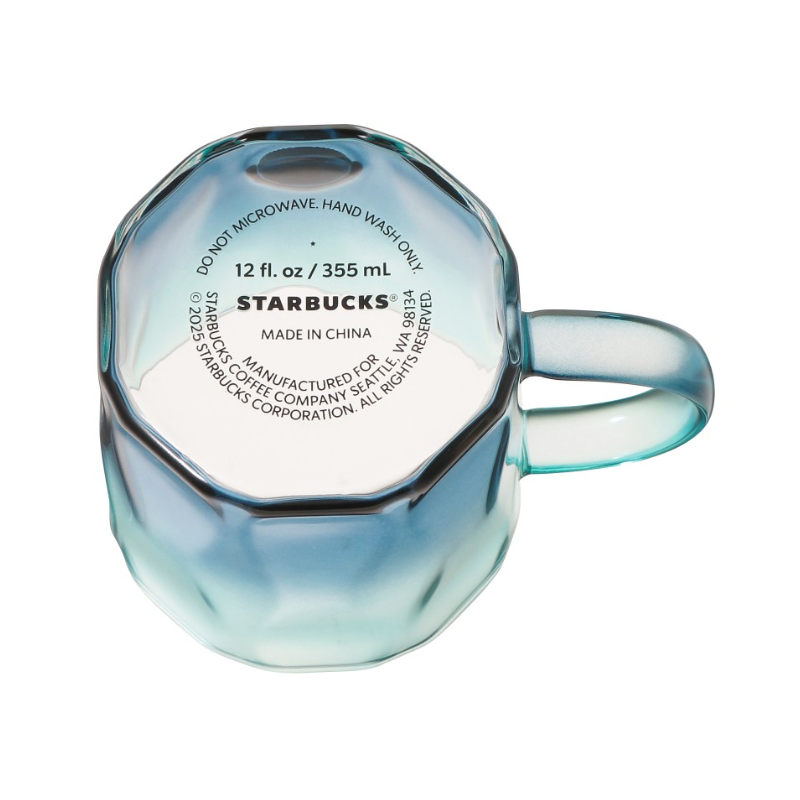 STARBUCKS Metal Dual Blue Gradation Heat-resistant Glass Mug