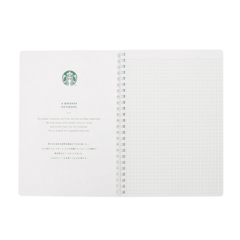 Starbucks Japan Turquoise Canvas Ringed Notebook