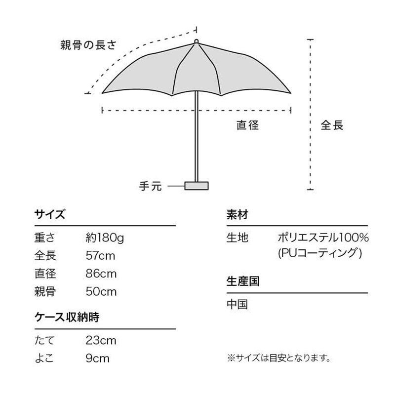 Wpc. UV Blocking Mini Navy Foldable Umbrella
