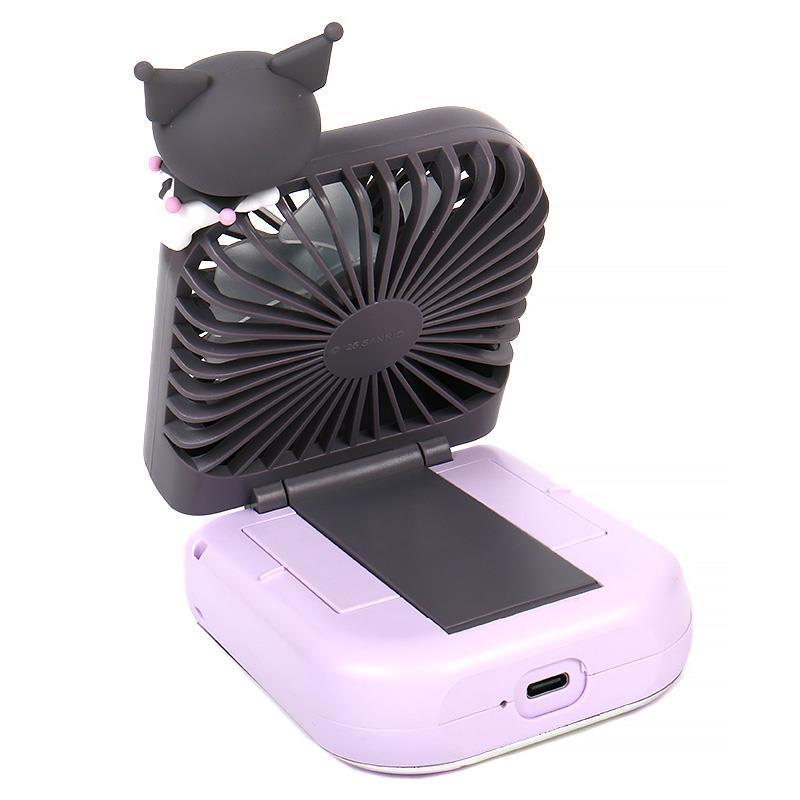 Kuromi 5-Way Handy Fan – Multi-Functional Mascot Neck Fan