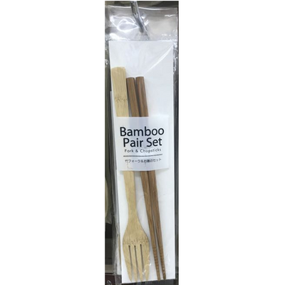 Bamboo Fork and Chopsticks Set