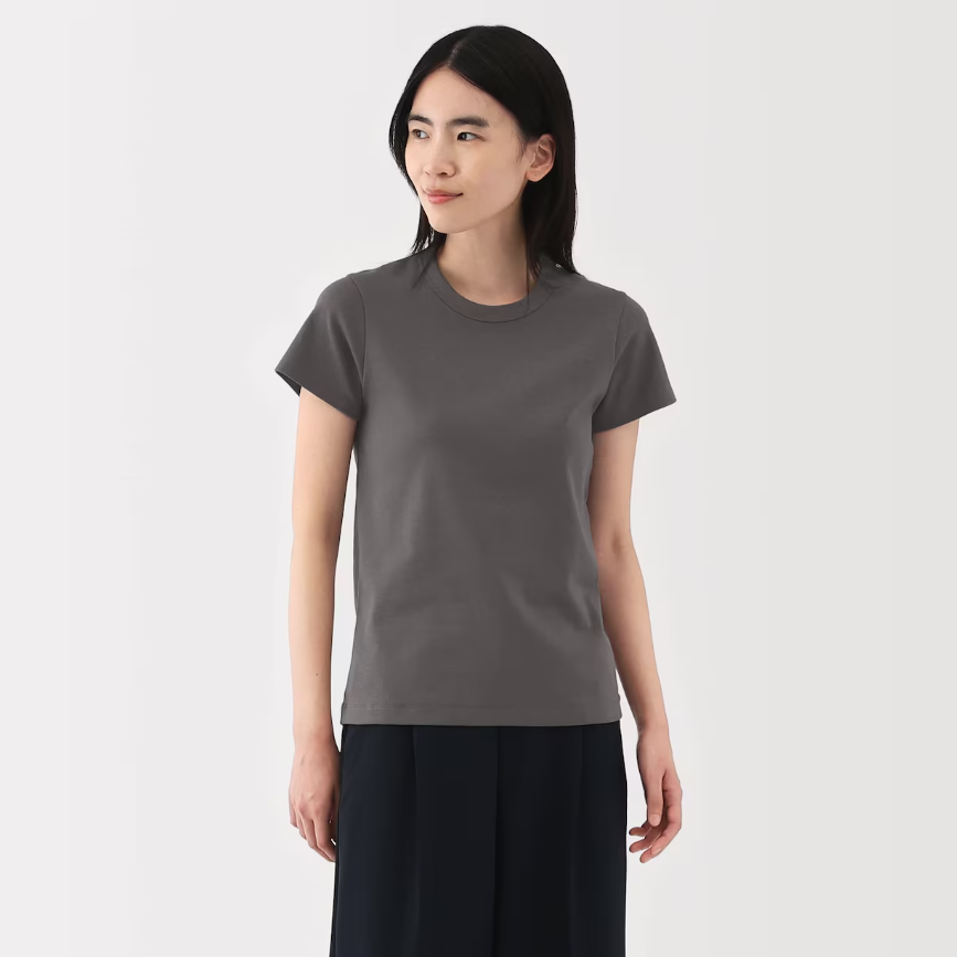 MUJI Women's Cool Sweat-resistant Crew Neck T-shirt