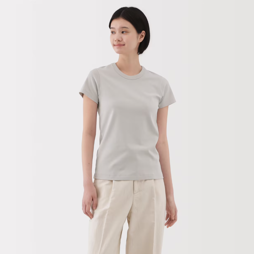 MUJI Women's Cool Sweat-resistant Crew Neck T-shirt