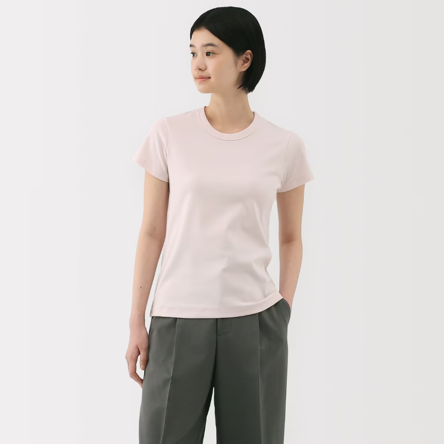 MUJI Women's Cool Sweat-resistant Crew Neck T-shirt