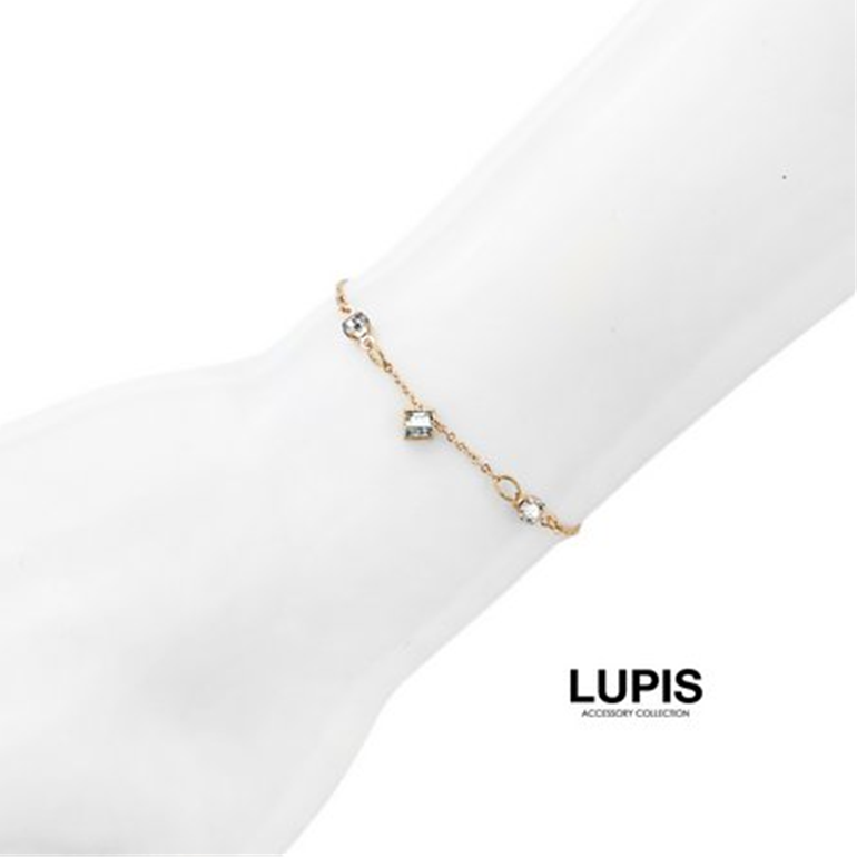 Gold Square Stone Bracelet