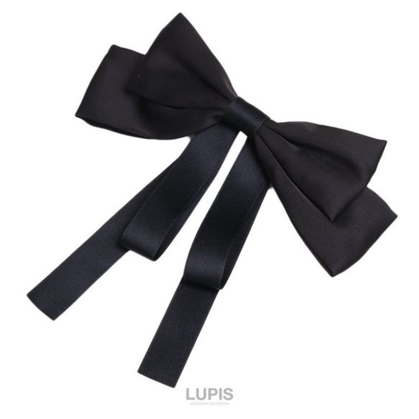 LUPIS Large Bow Hair Clip v2672 Ivory/Black