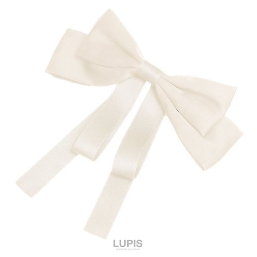 LUPIS Large Bow Hair Clip v2672 Ivory/Black