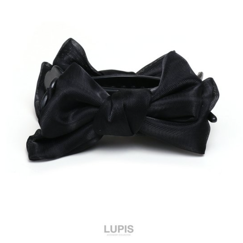 LUPIS Ribbon Slim Hair Clip v2638 Beige/Black