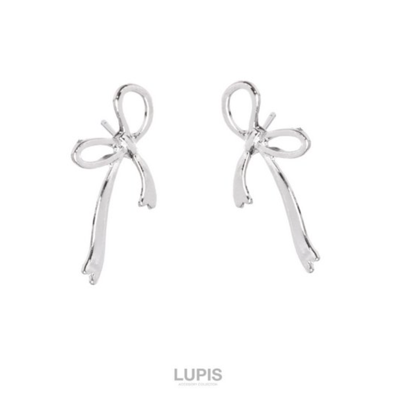 Lupis Simple Metal Ribbon Earrings