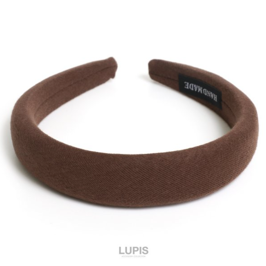 LUPIS Knitted Fluffy Headband v1657 Ivory/Brown