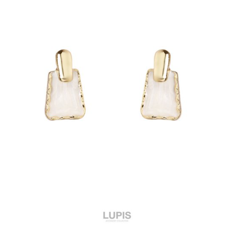 LUPIS Trapezoid Marble Earrings