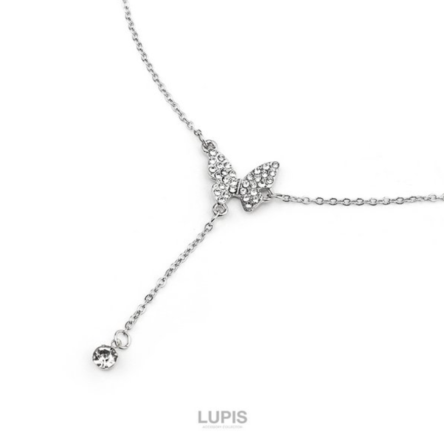 Lupis Pavé Butterfly Necklace