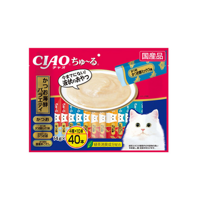 Inaba CIAO Churu Bonito Tuna Variety Cat Treats (40)