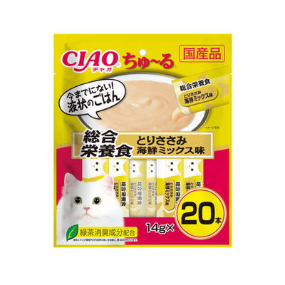 Inaba CIAO Churu Comprehensive Cat Treats (Maguro Tuna & Seafood/Chicken & Seafood) (20 Sticks)
