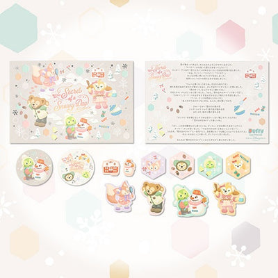 Disney Duffy and Friends Secret Snowy Day Postcard and Sticker Set
