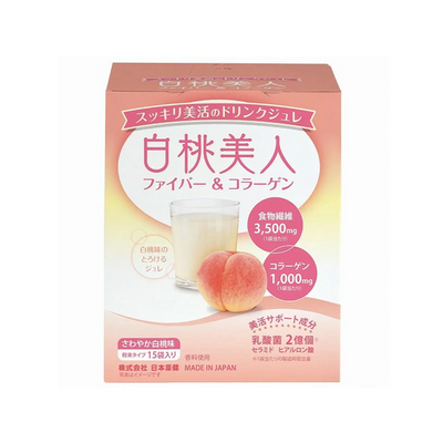 Nippon Yakken Hakuto Bijin White Peach Fiber and Collagen Jelly Drink