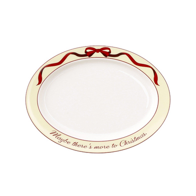 3COINS Christmas Ceramic Oval Plate