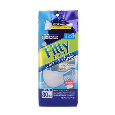 Tamagawa Eizai Fitty Silky Touch Mask – Soft Ear Loops (30 Pieces)