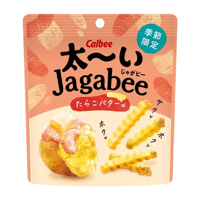 Calbee Jagabee Tarako Cod Roe Butter Flavored Thick-Cut Potato Sticks