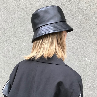 Lupis Faux Leather Bucket Hat