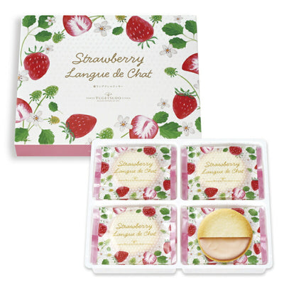 Tokyo Fugetsudo Strawberry Langue de Chat Cookies