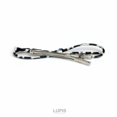 Leopard Print Ribbon Hair Clip