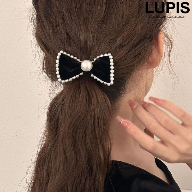 LUPIS Pearl & Velvet Ribbon Hair Tie v2902