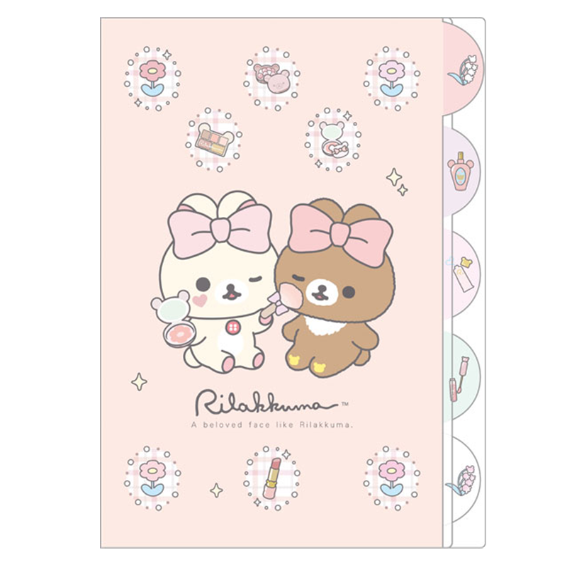 San-X Makeup Rilakkuma Index Folder (5 Pockets)