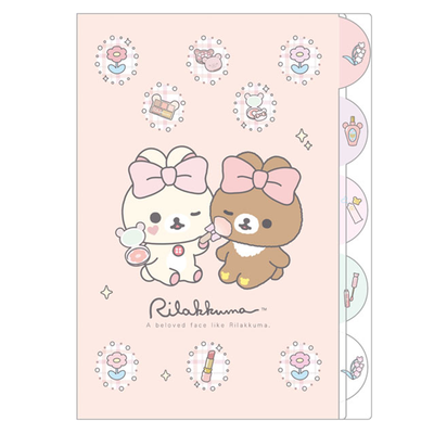 San-X Makeup Rilakkuma Index Folder (5 Pockets)