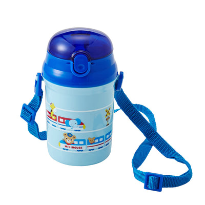 Miki House Straw Hopper Kids' Bottle with Strap
