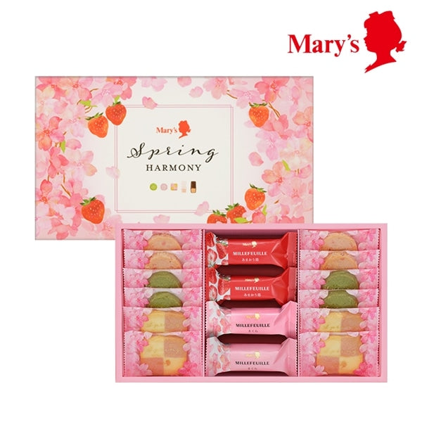 Mary Chocolate Co. Spring Harmony Sakura and Amaou Strawberry Cookie Assortment