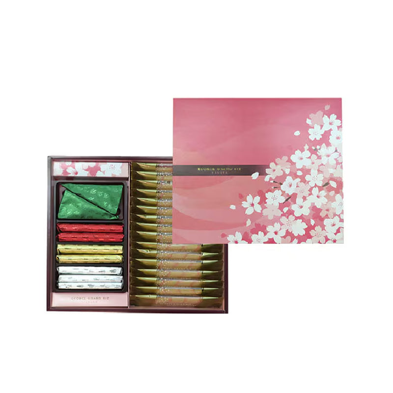Hontakasagoya Ecorse Grand Riz Sakura Roll Cookie Assortment (16 pieces)