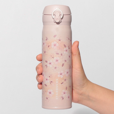 Starbucks SAKURA 2026 Pink Beige Handy Stainless Steel Bottle