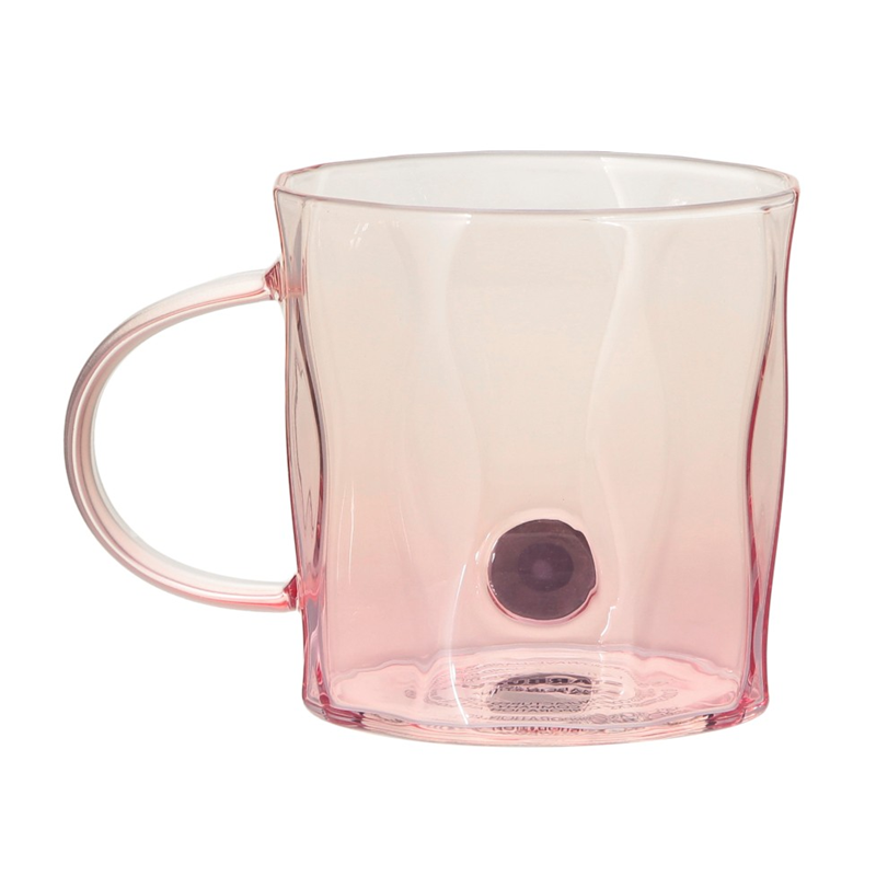 Starbucks SAKURA 2026 Heat-Resistant Pink Gradient Medal Glass Mug