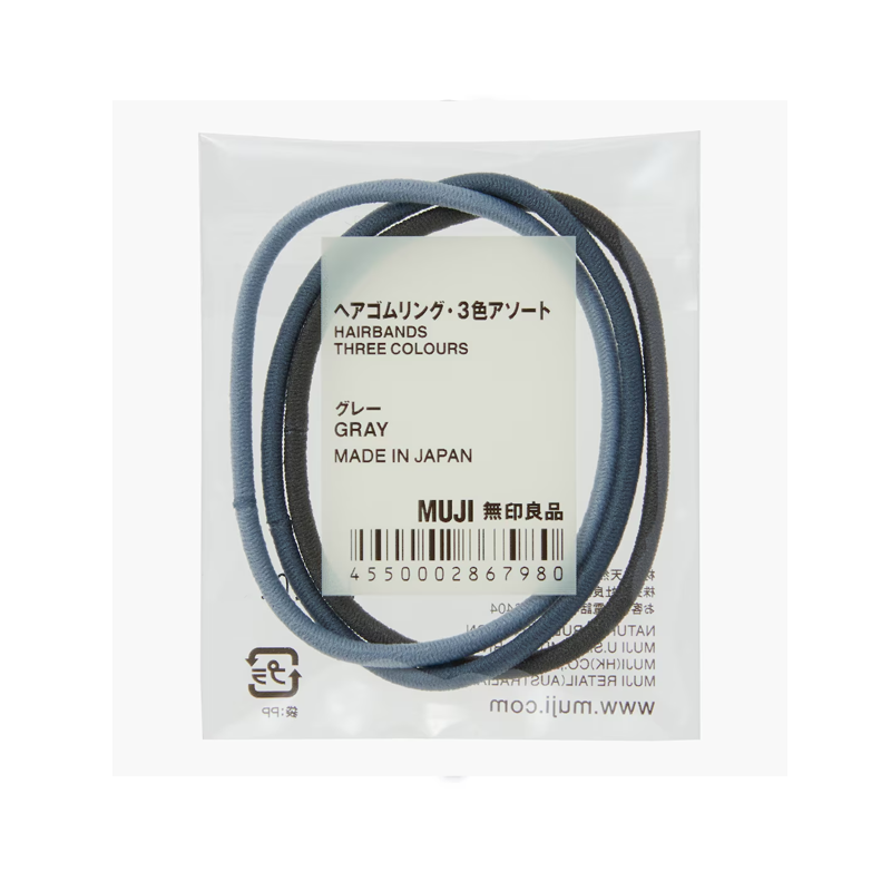 Muji Tricolor Hair Elastics