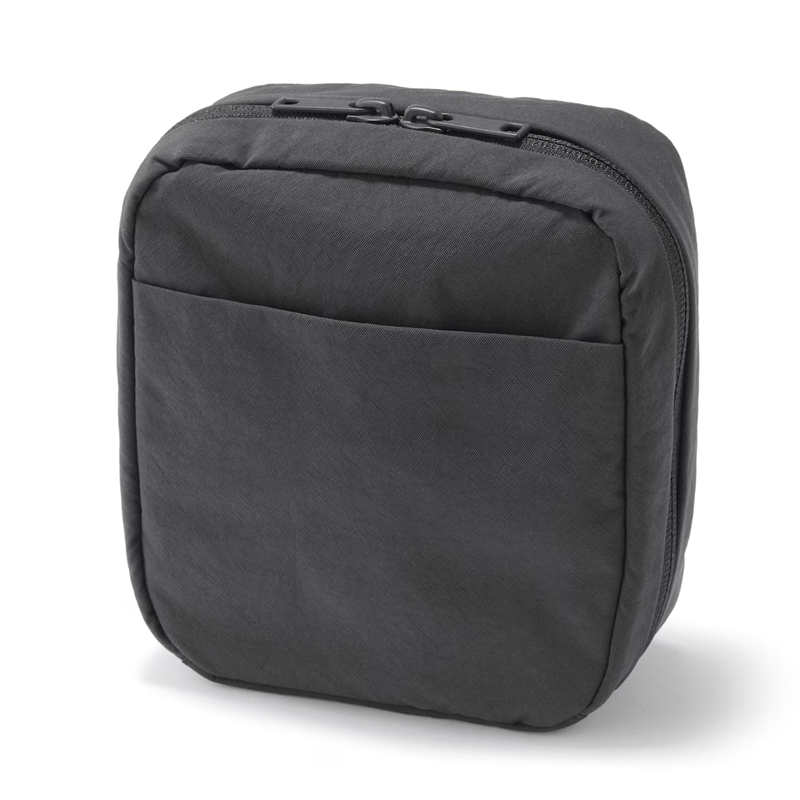 Muji Wrinkle Nylon Large Opening Square Pouch