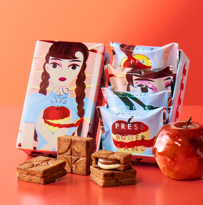 PREORDER PRESS BUTTER SAND Caramelized Apple Sandwich Cookies (4 Pieces)