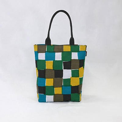 Fuwa Market "Happy Pattern" Hand-dyed Cotton Upright Canvas Tote Bag