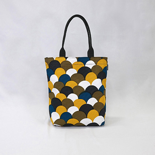 Fuwa Market "Happy Pattern" Hand-dyed Cotton Upright Canvas Tote Bag
