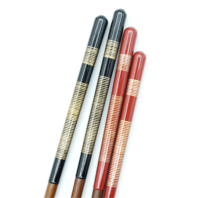Hyozaemon Couples' Primrose Chopsticks Set in Lucky Cat Box