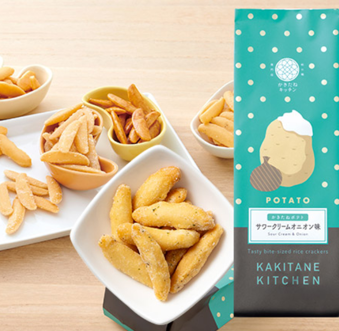 Kakitane Kitchen Sour Cream and Onion Flavored Rice and Potato Crackers