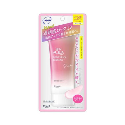 Rohto Skin Aqua Tone Up UV Essence (Pink)
