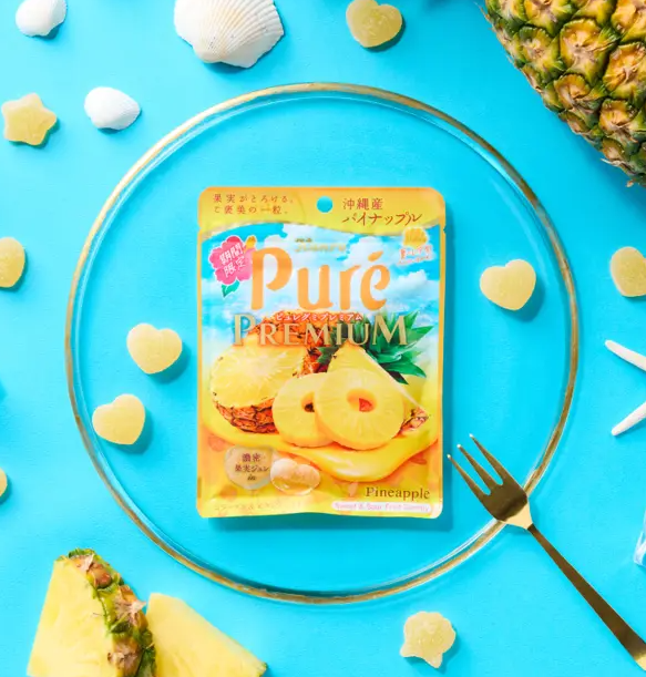 Kanro Pure Premium Pineapple Gummy Candy