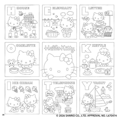 PREORDER Nostalgic Sanrio Characters Coloring Book