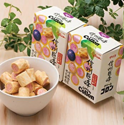 Glico Cream Collon Cookies (Shinshu Kyoho Grape Flavor)